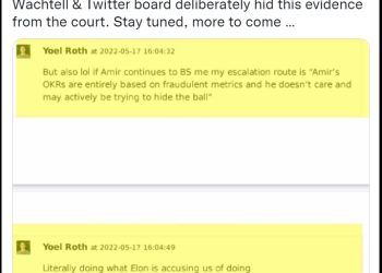 Musk Begins Releasing Internal Notes from Twitter Execs Highlighting Intent to Hide True “Objectives and Key Results” During Lawsuit