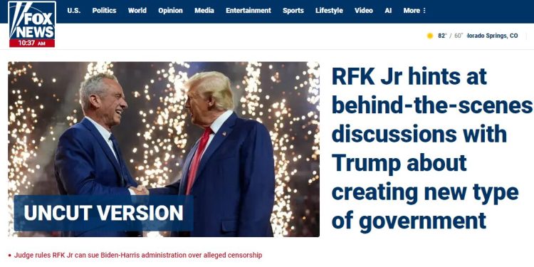 RFK Jr Hints At Forming A New ‘Unity Government’ With Trump During Fox News Interview [VIDEOS]