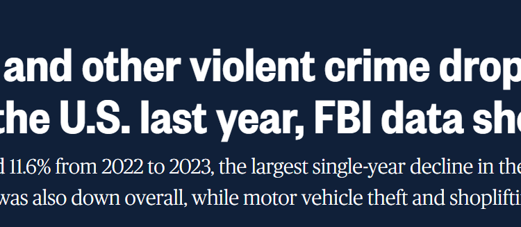 Don’t Believe Your Lying Eyes: FBI Says Crime Is Down