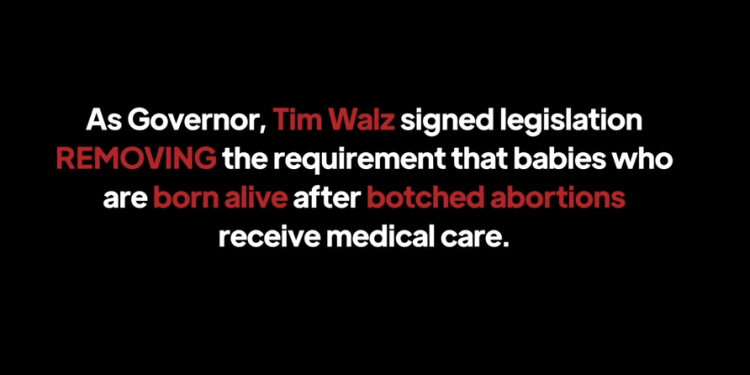 New Commercial Exposes How Kamala Harris and Tim Walz Support Infanticide
