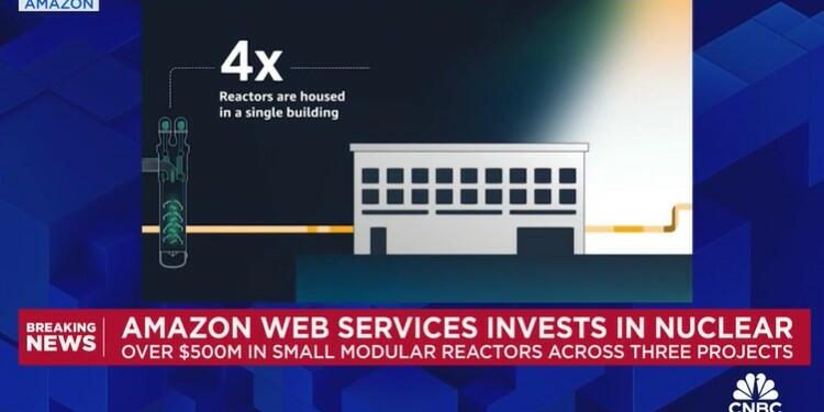 Amazon To Invest More Than $500 Million In Small Modular Nuclear Reactors To Power AWS