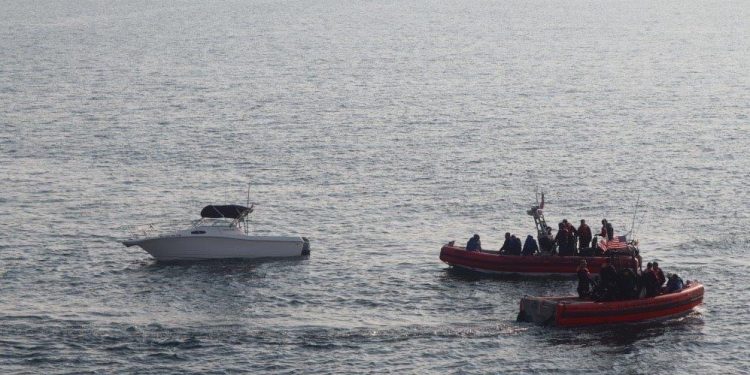 Coast Guard intercepts boat carrying illegal migrants as expulsion flight operations begin