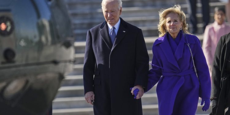 Completely Defeated, Biden Slurs Through One Final Shot at Trump Before Leaving Town