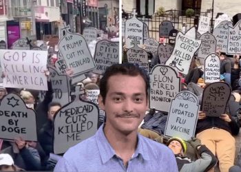 A bunch of libs "died" outside the New York Stock Exchange because Elon gutted government waste