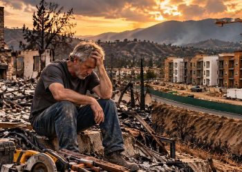 Wildfire Ruins and Rising Homes